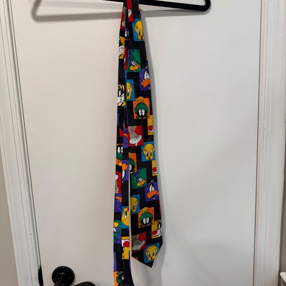 Looney Tunes Neck Tie Bugs Bunny Daffy Duck‎ Sylvester Tweety Bird 1993 - Picture 5 of 7